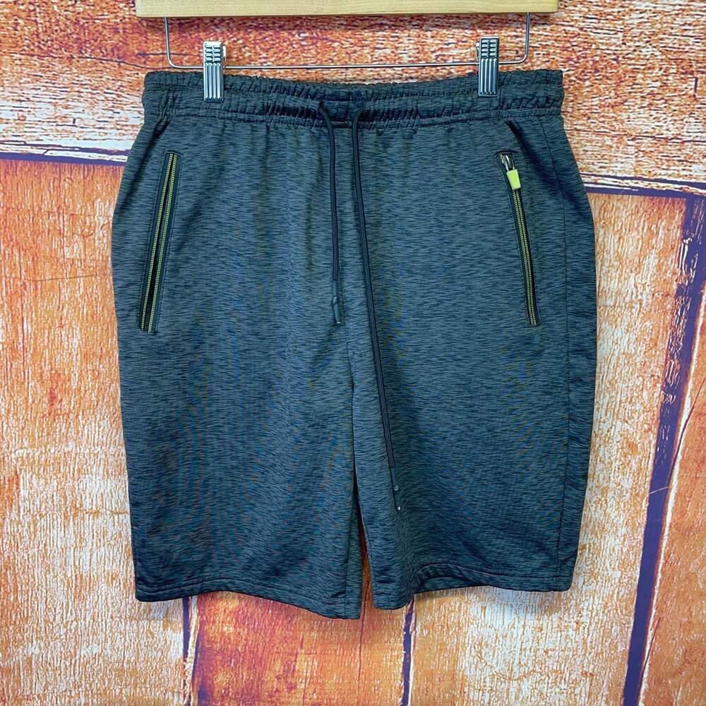 Public Record Men's Textured Athletic Performance Shorts w/ Zipper Pocket Sz S